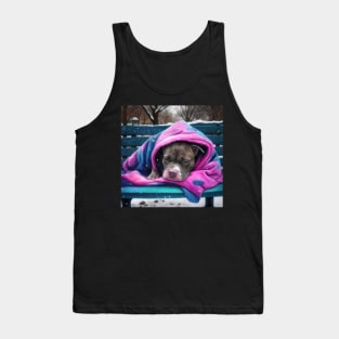 Sleepy Pit Bull Puppy Tank Top